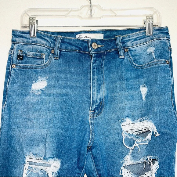 KanCan Light Wash High Rise Destructed Frayed Hem Ankle Skinny Jeans 28 Women’s - Picture 4 of 14